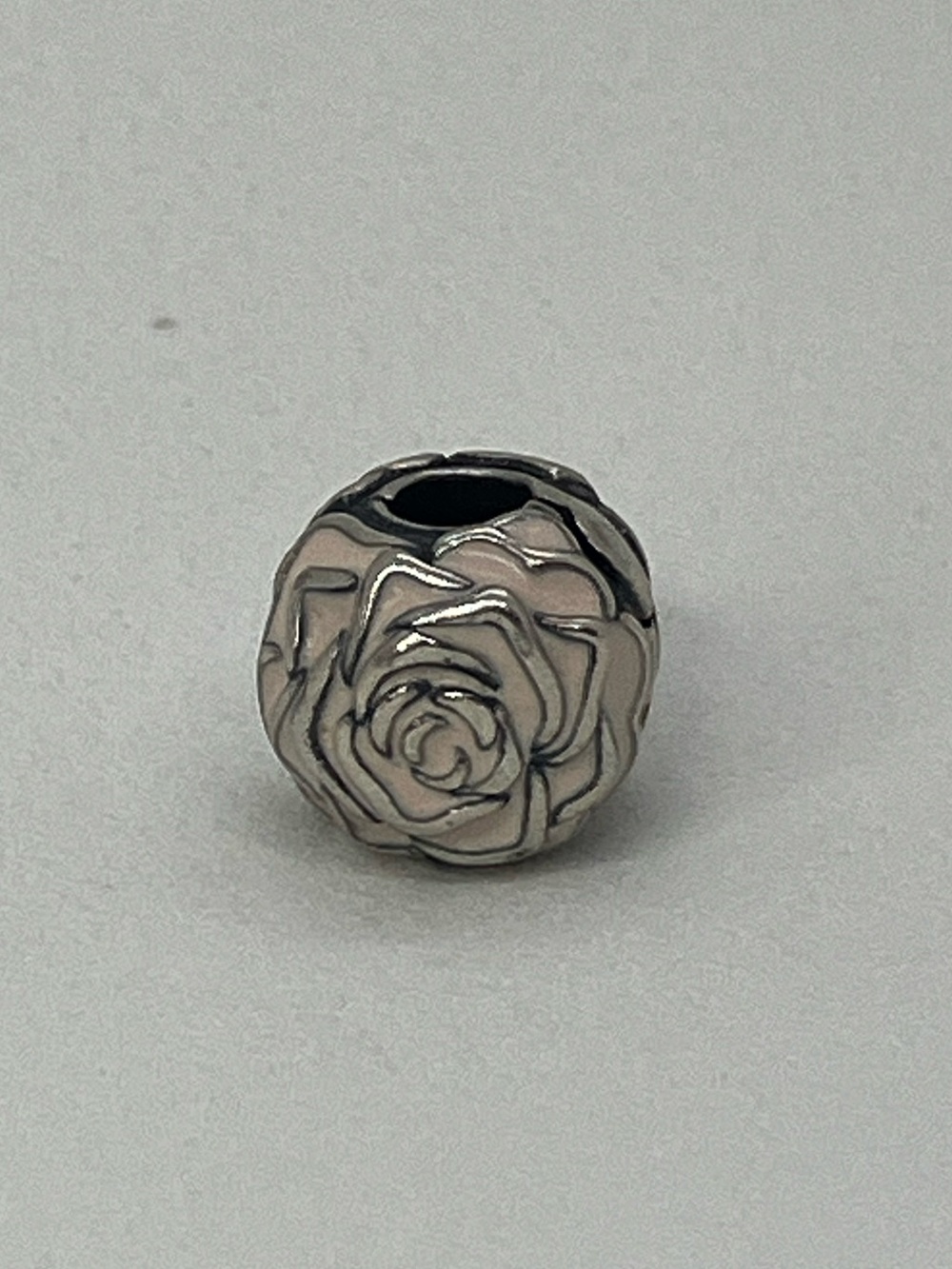 Pandora 925 ALE Pink Enamel Sterling Silver Rose Clip Charm | 791292EN40